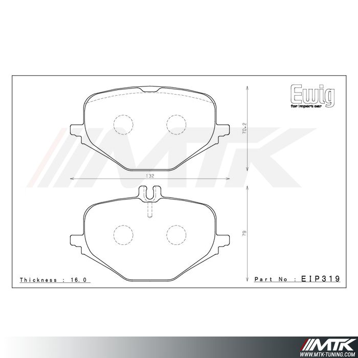 Plaquettes Endless MX72 EIP319 pour MERCEDES G63 AMG